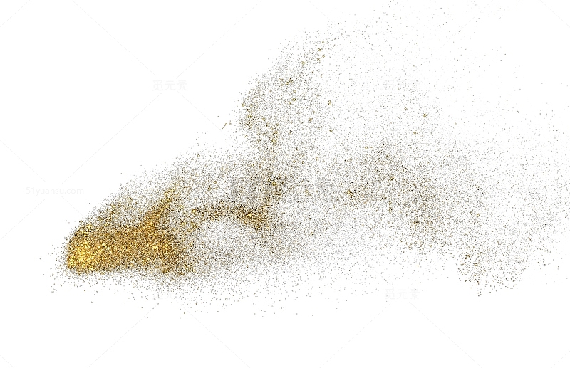 金黄色的粉尘爆炸素材