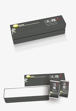 黑灰色茶叶包装素材