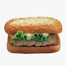 深海鳕鱼汉堡美食素材
