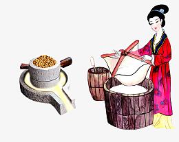 做豆腐的美女