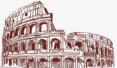 古罗马png手绘世界著名建筑psdjpg矢量图古罗马斗兽场aipng彩色世界