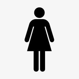女厕所标识图标