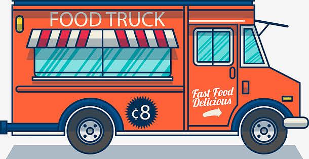 truck红色快餐车png粉色早餐车png卡通早餐车png大蒸笼