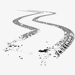 车轮印车胎印车胎纹水墨纹