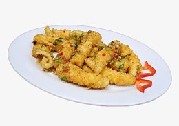 椒盐鱿鱼免扣素材