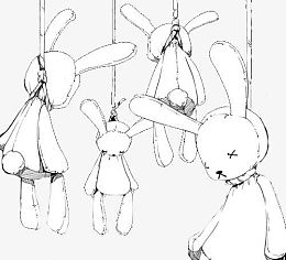 手绘玩具兔