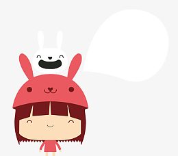 带兔帽的小女孩