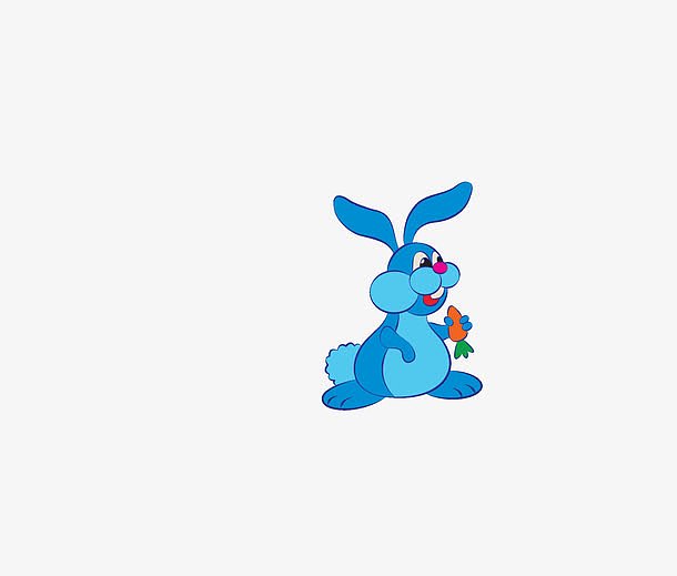 蓝色胡萝卜小兔