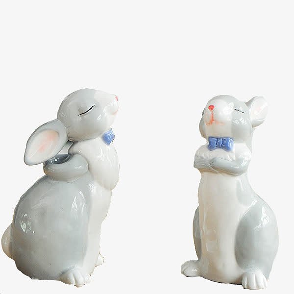 情侣婚礼玩偶陶瓷兔