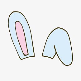 手绘兔耳朵
