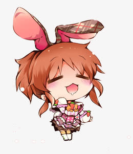 兔耳朵小女孩