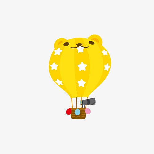 黄色的热气球