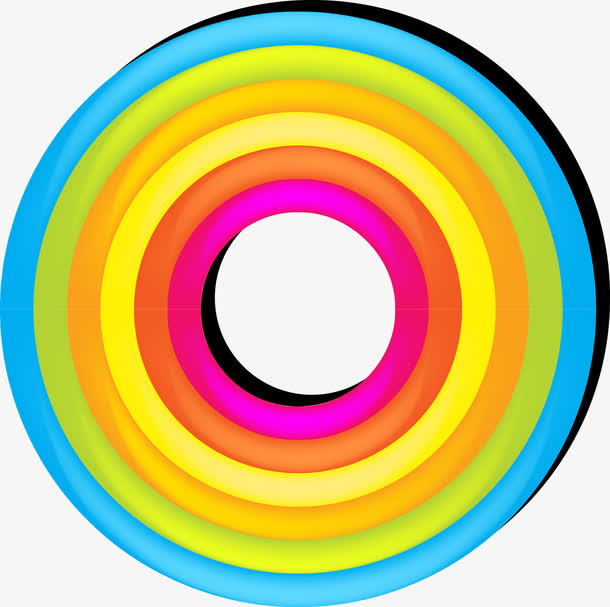 可爱简约几何圆环矢量图