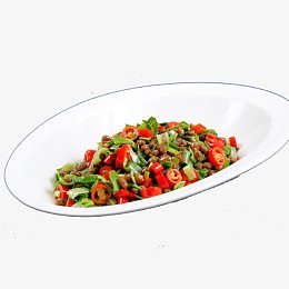 辣椒蒜叶炒腊八豆图片