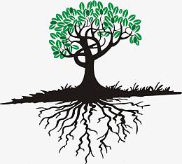 卡通大树树根免扣素材