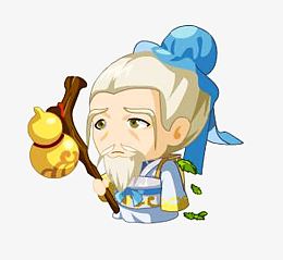 卡通拐杖葫芦华佗