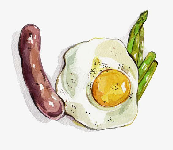 手绘早餐
