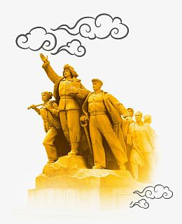 中国抗战士兵雕塑