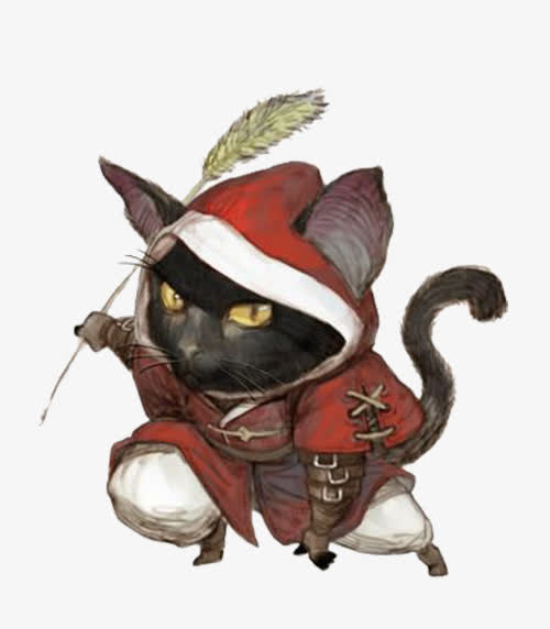 卡通骑士小猫