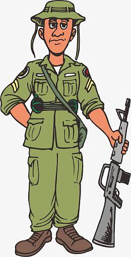 严肃的兵人