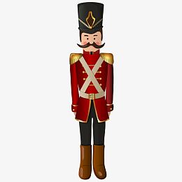 胡桃夹子 手绘 士兵 站军姿
