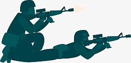 战地士兵英勇两人狙击