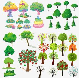 各种卡通小树合集