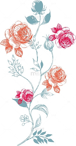 手绘花纹花儿