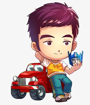 卡通q版人物男素材_卡通q版人物男图片元素-觅元素