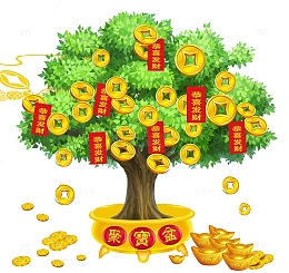 财源广进摇钱树