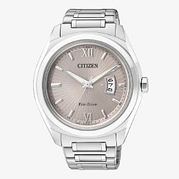 西铁城光动能香槟情侣手表