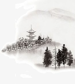 工艺画山林