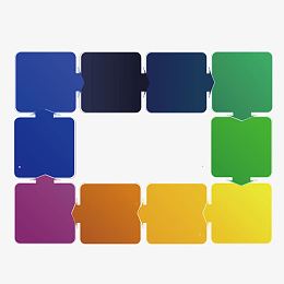 矢量方块生产流程模型产业链