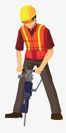 施工工人插画