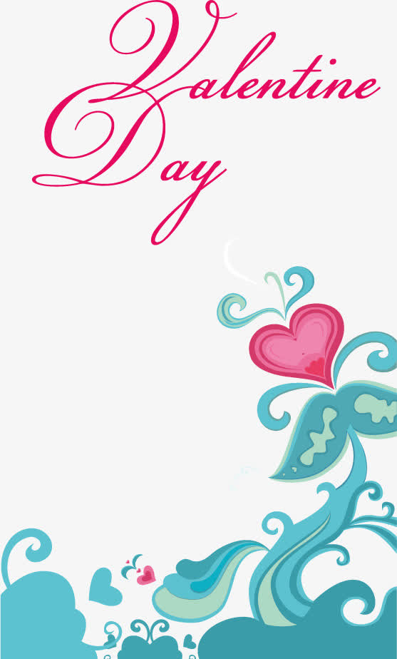 矢量撞色花纹纹样情人节背景