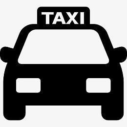 正面的出租车图标免抠素材