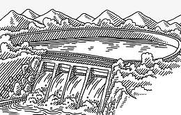 线描水库