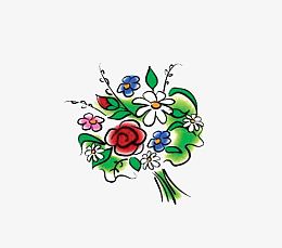 手绘手捧花