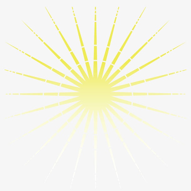 矢量黄色太阳光线