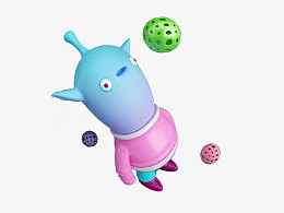 卡通小怪兽外星人