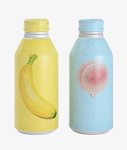 香蕉和水蜜桃饮品