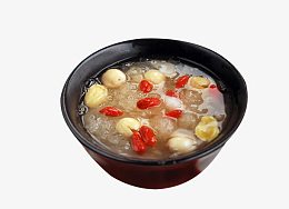 碗里的银耳枸杞汤