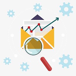 矢量扁平信息折线图
