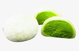抹茶班戟雪媚娘素材