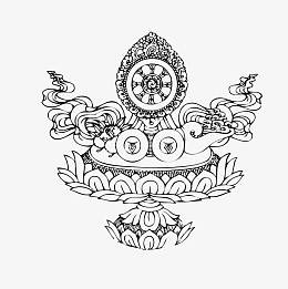 矢量藏族图案