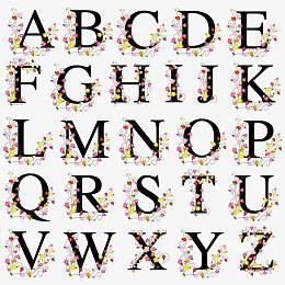 英文字母艺术创意子免费下载