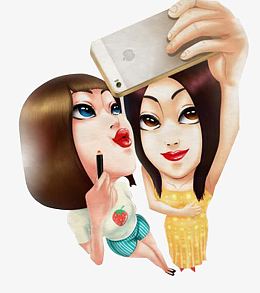 卡通美女自拍