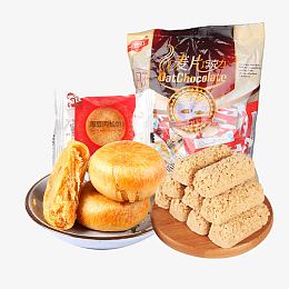 麦片巧克力和肉松饼