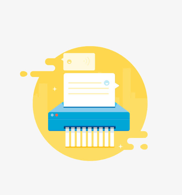 卡通碎纸机素材免费下载_觅元素