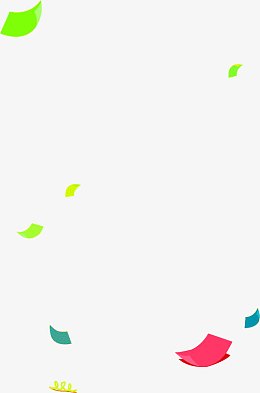 绿色纸片碎纸漂浮素材